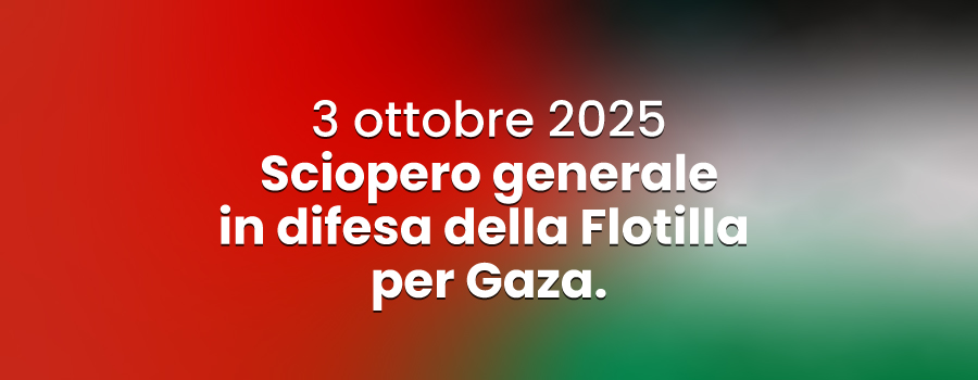 L’Ordine degli Psicologi della Regione Siciliana aderisce allo sciopero generale in difesa della Flotilla per Gaza. Rinviato l’evento formativo del 3 ottobre